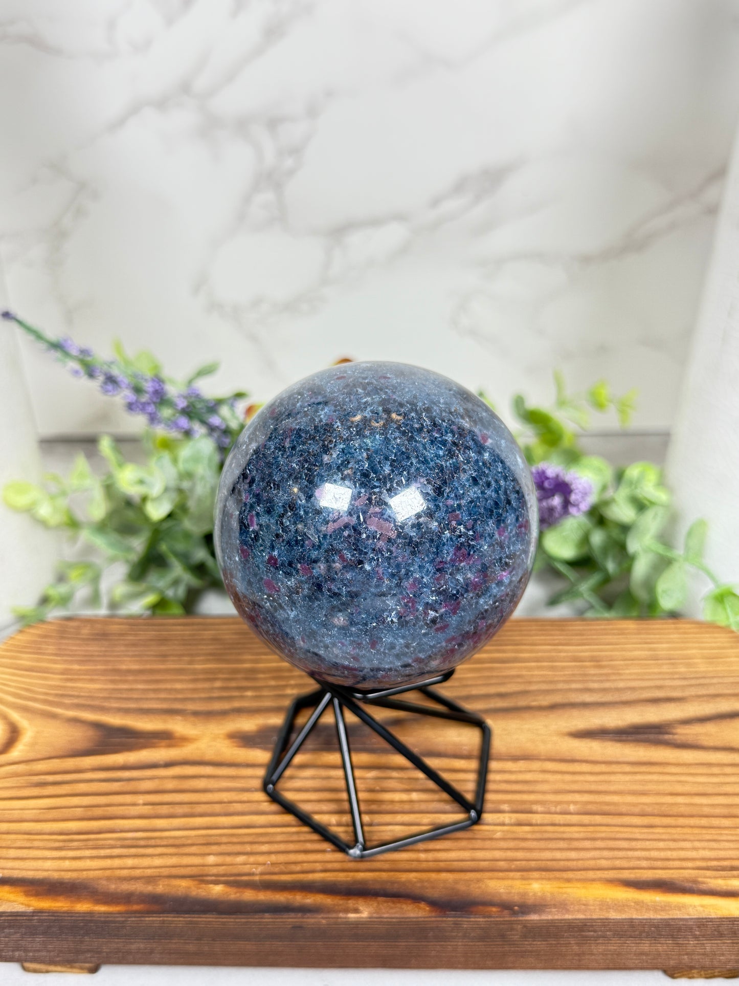 Ruby Kyanite Sphere