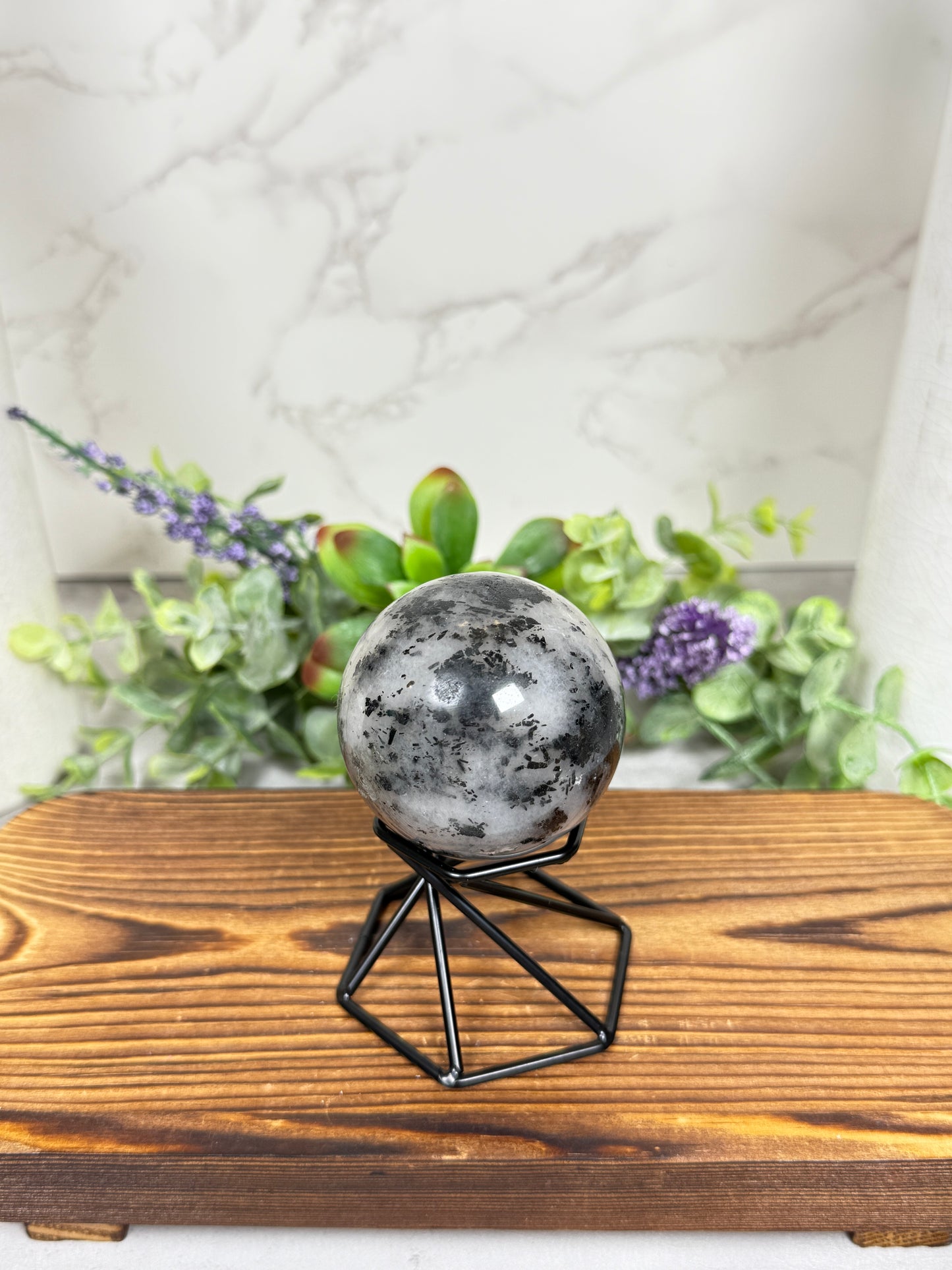 Black Tourmaline in Quartz - A