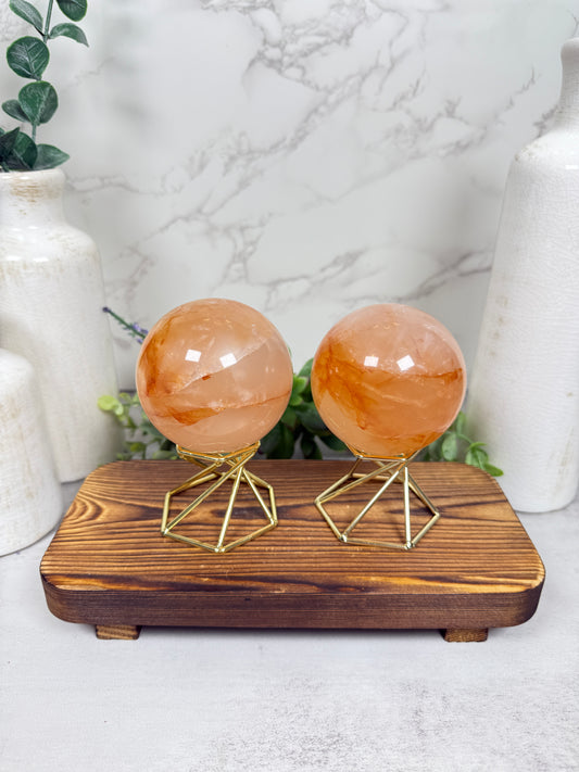 Fire Quartz Spheres