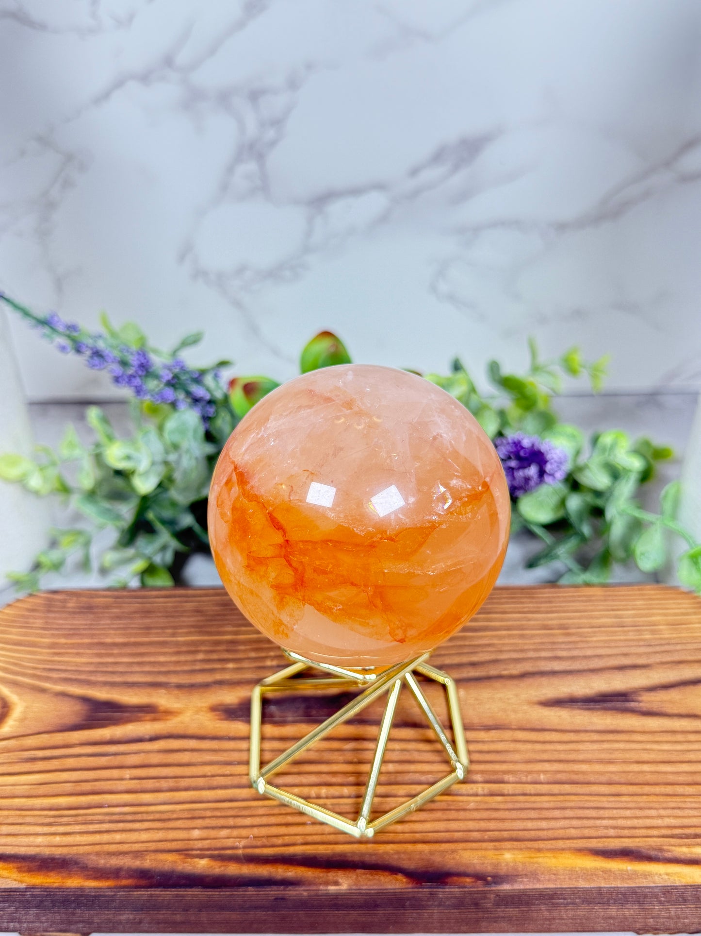 Fire Quartz Spheres
