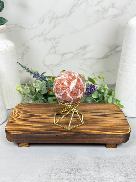 Red Pork Stone Jasper Sphere