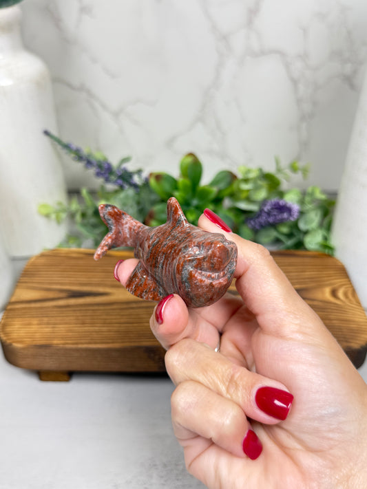 Bruce Shark Jasper Carving