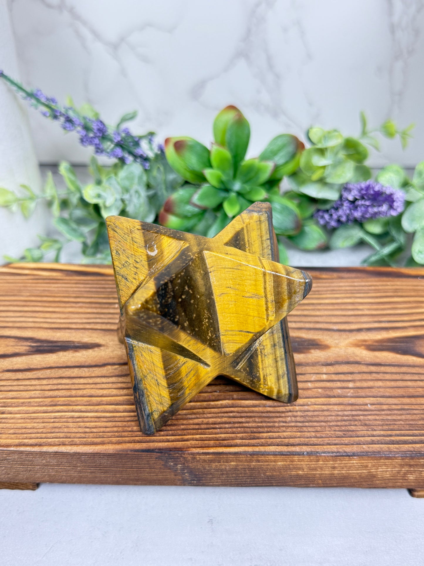 Sodalite, Prehnite, Tiger's Eye Merkabas