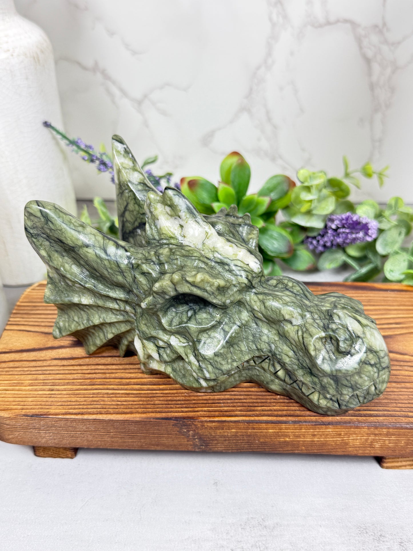 Green Jade Dragon Head
