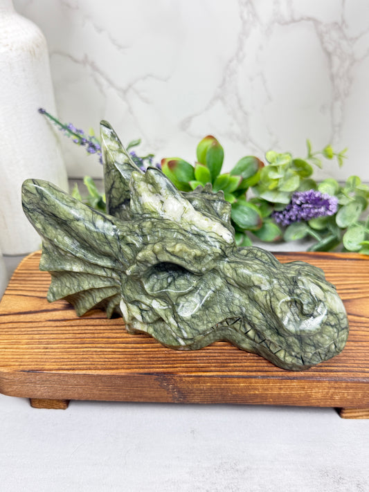 Green Jade Dragon Head