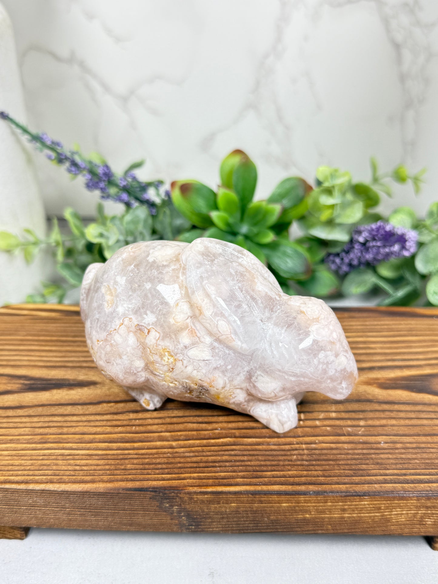 Flower Amethyst Bunny