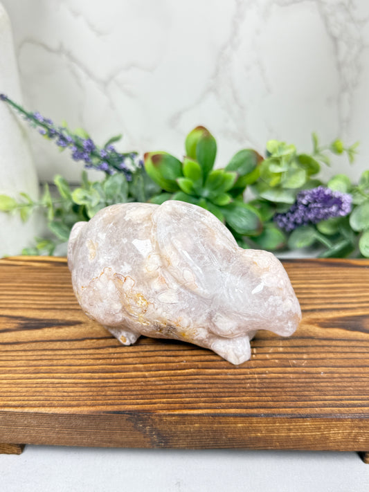 Flower Amethyst Bunny