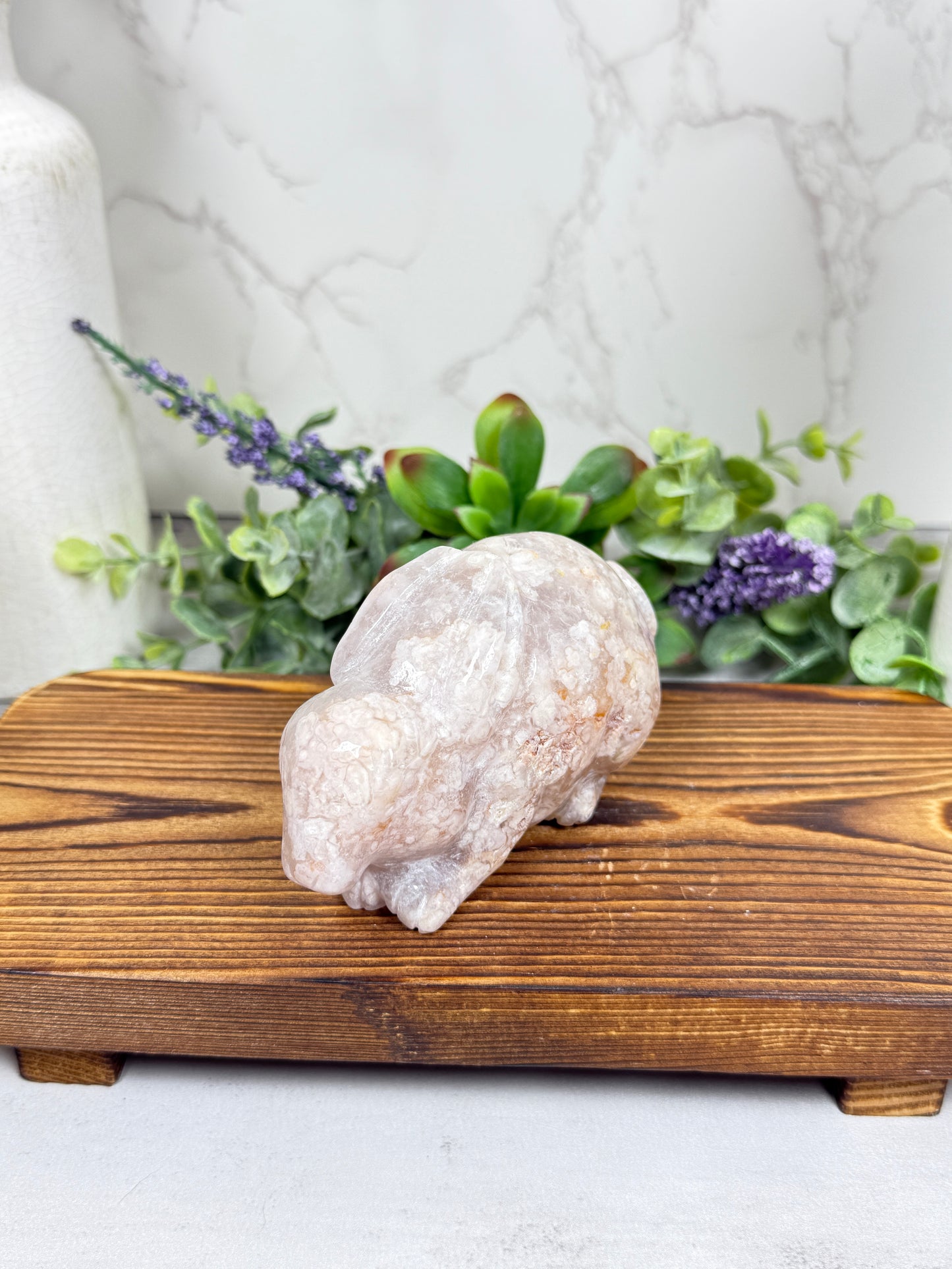 Flower Amethyst Bunny