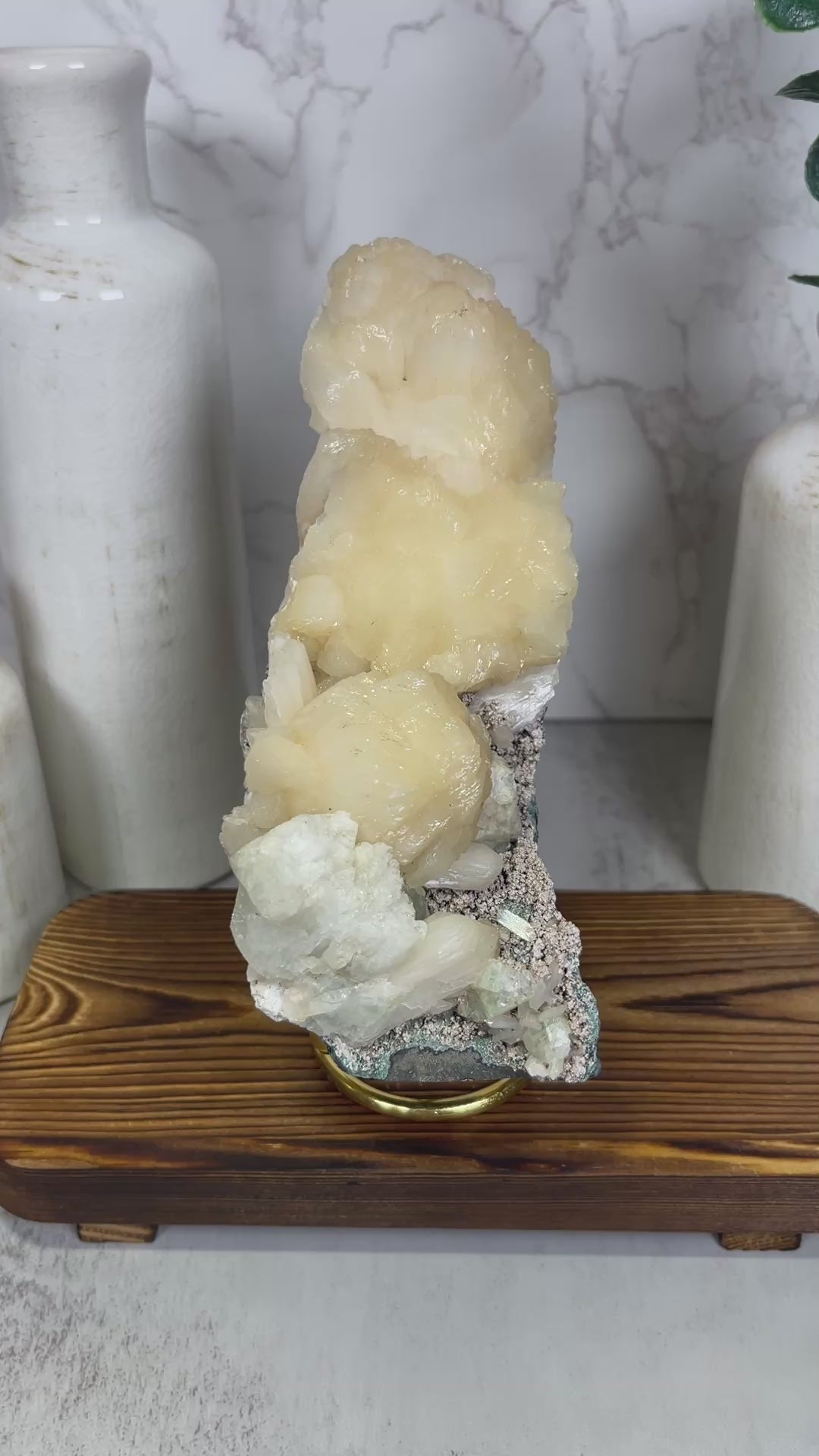 Stilbite Specimen w Green Apophyllite